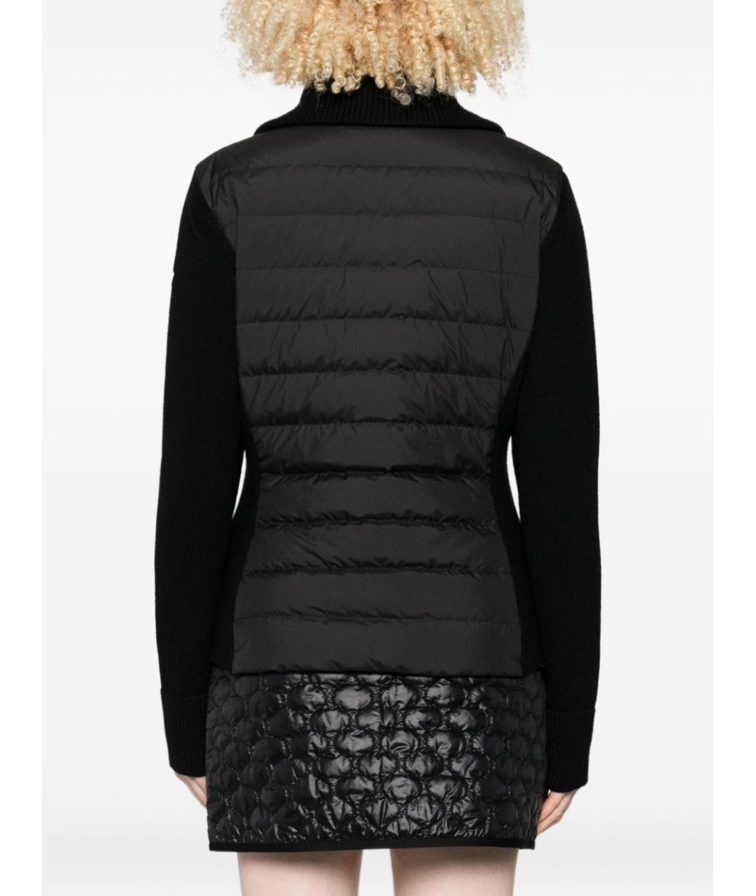 MONCLER Черный шерстяной кардиган, фото 4