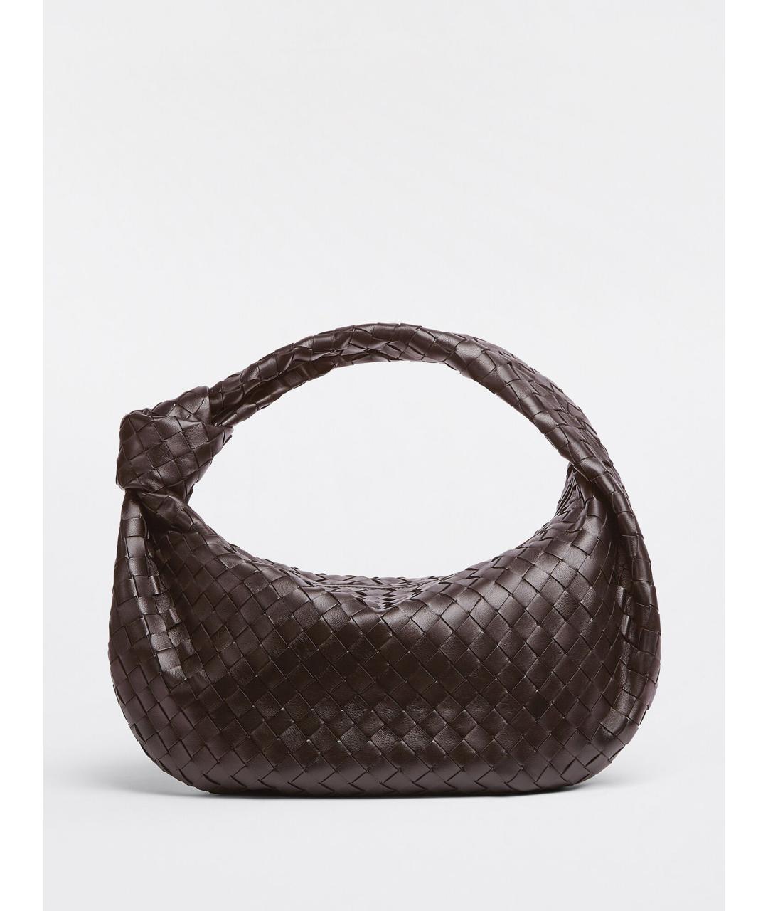 BOTTEGA VENETA Коричневая кожаная сумка через плечо, фото 4