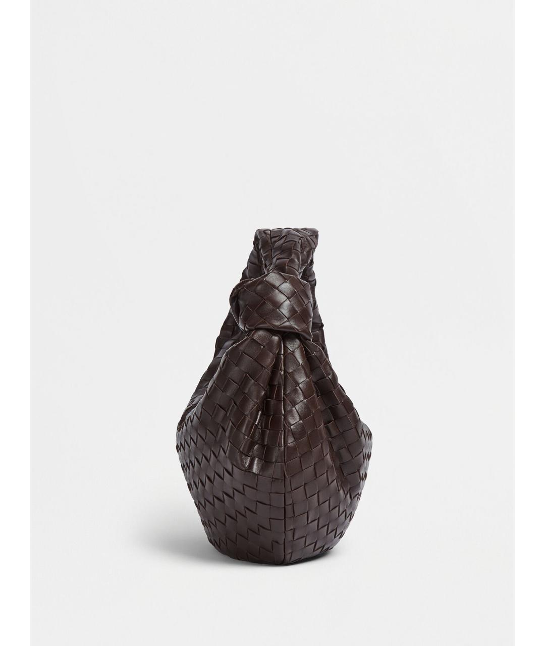 BOTTEGA VENETA Коричневая кожаная сумка через плечо, фото 3