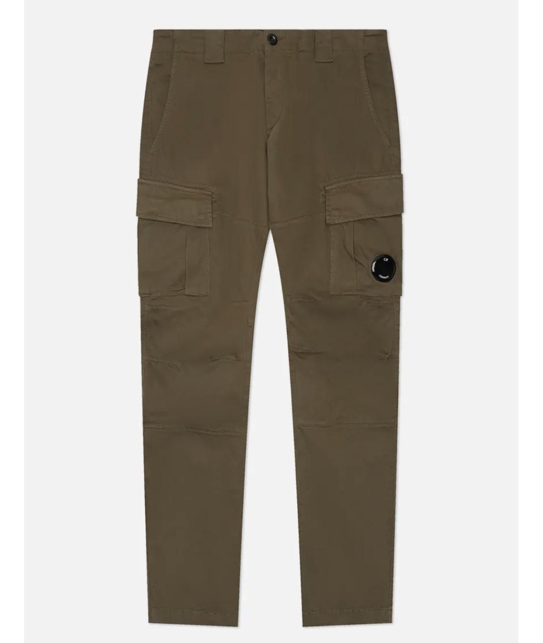 CP COMPANY Зеленые хлопко-эластановые повседневные брюки, фото 4