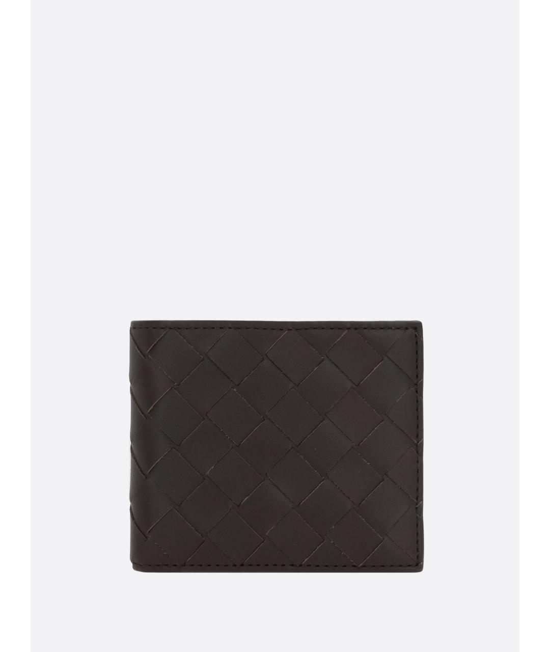 BOTTEGA VENETA Коричневый кожаный кошелек, фото 5