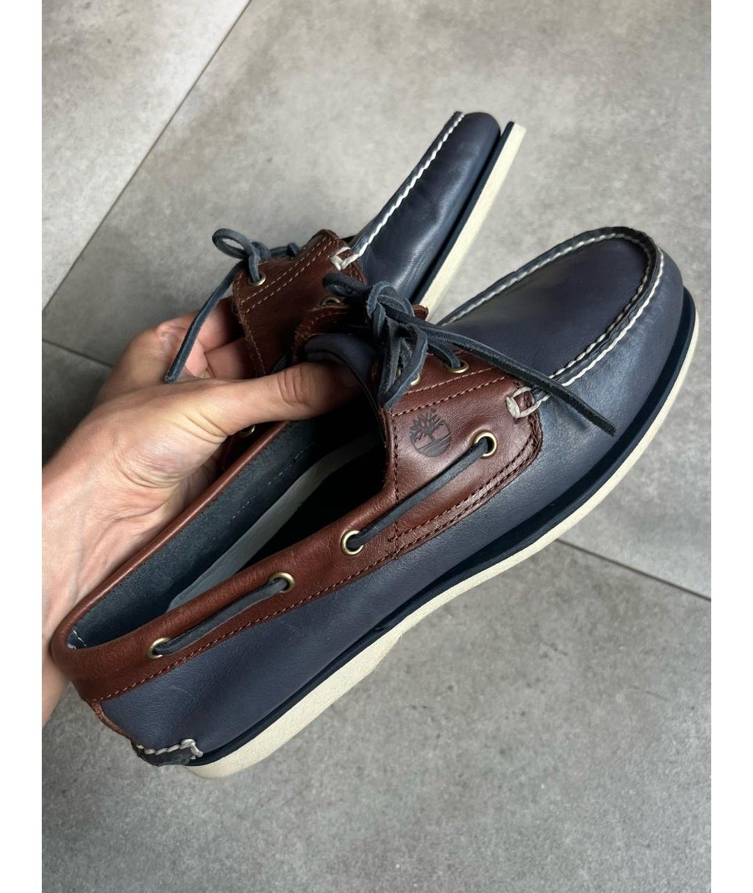 TIMBERLAND Темно-синие кожаные мокасины, фото 3