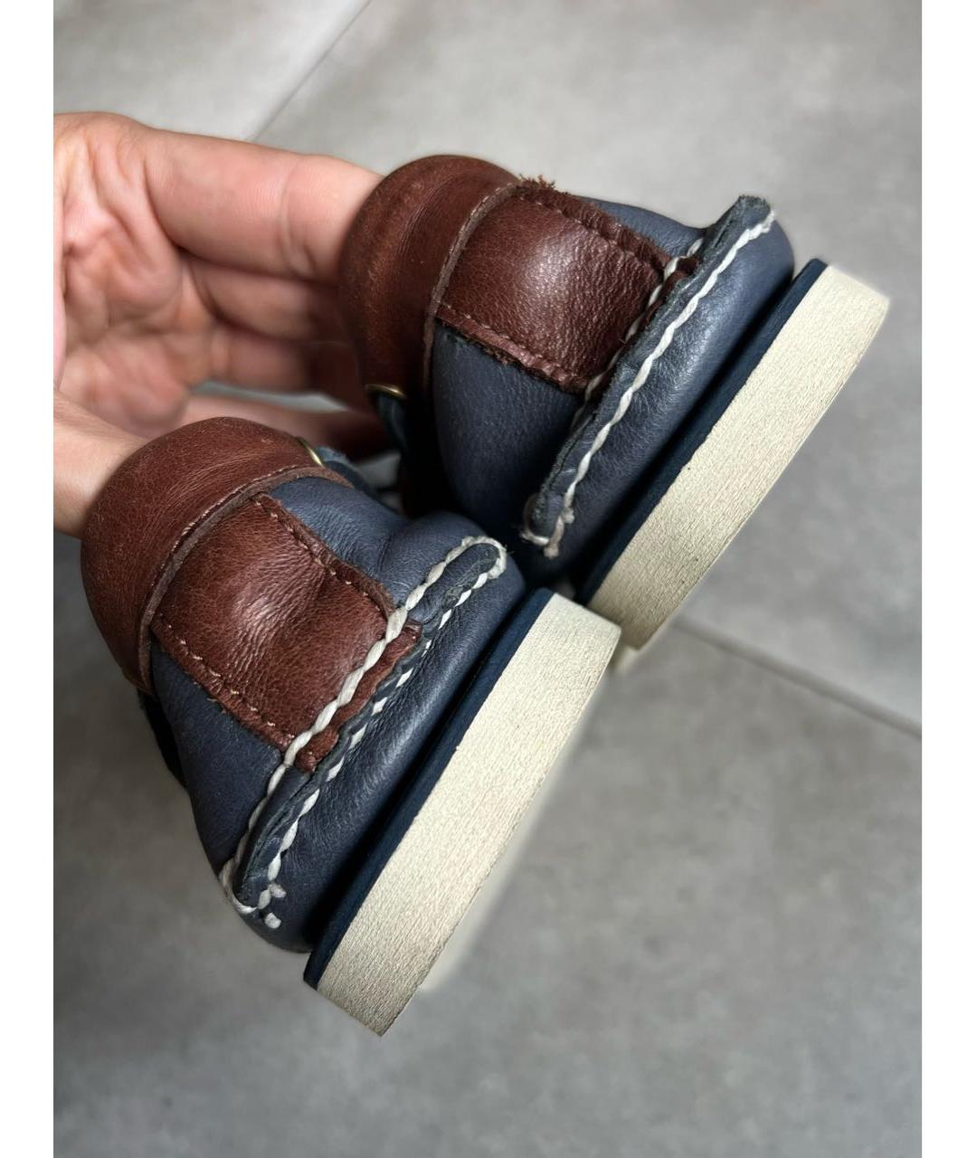 TIMBERLAND Темно-синие кожаные мокасины, фото 4