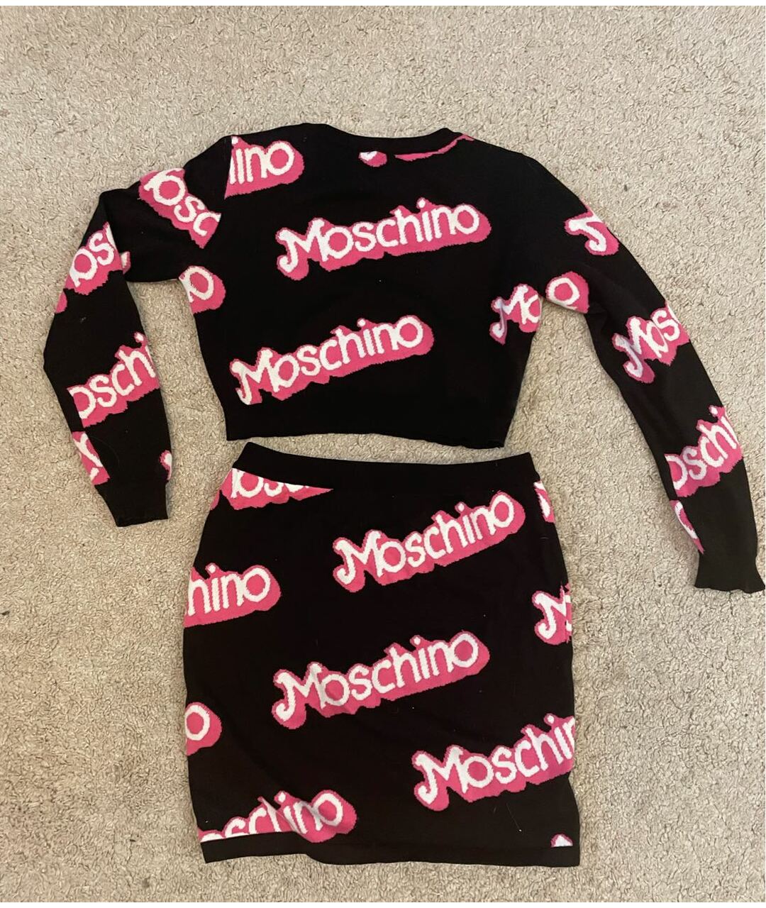 MOSCHINO Черное хлопковое повседневное платье, фото 2