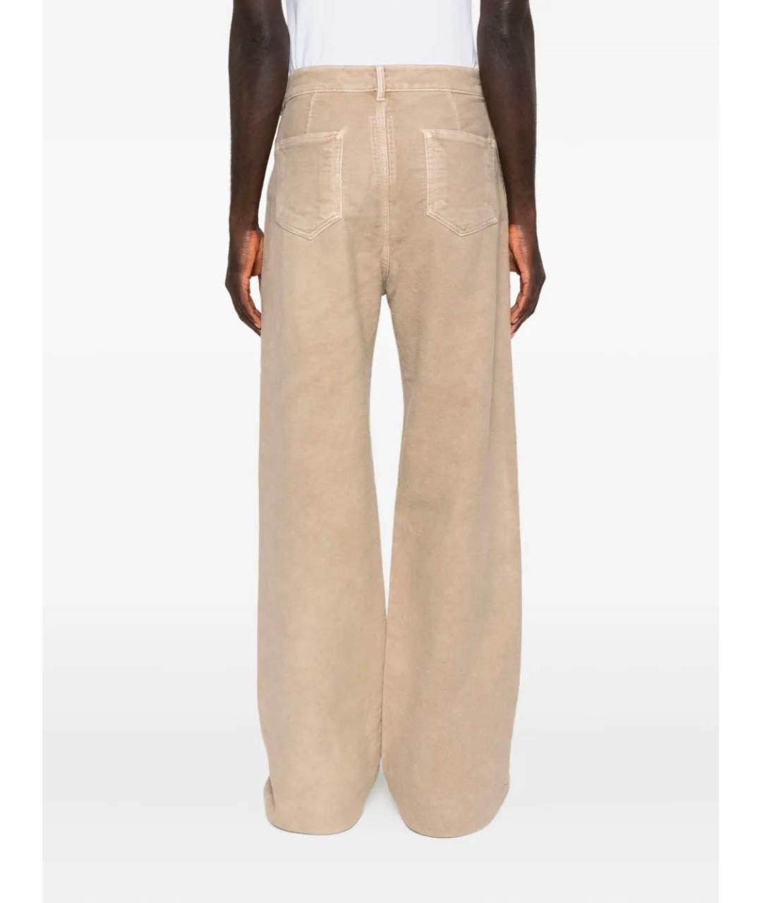 RICK OWENS DRKSHDW Бежевые хлопковые прямые джинсы, фото 4