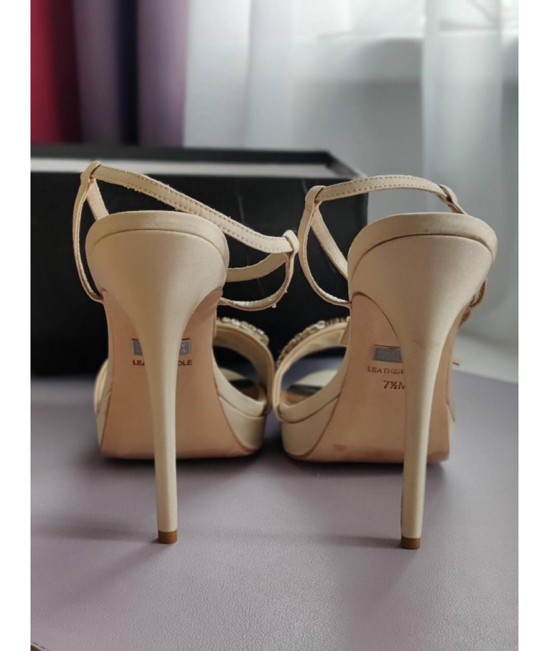 BADGLEY MISCHKA Бежевые босоножки, фото 4