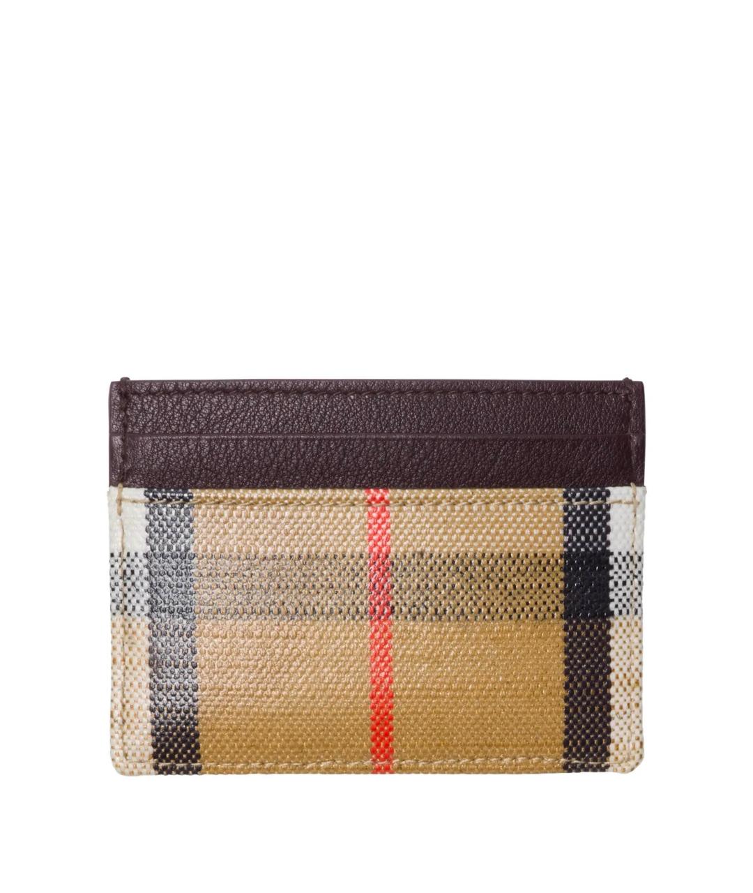 BURBERRY Бежевый полиуретановый кардхолдер, фото 2