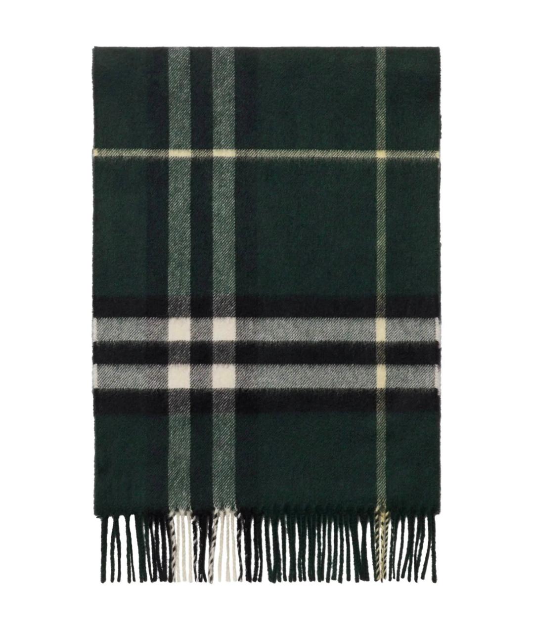 BURBERRY Зеленый кашемировый шарф, фото 2