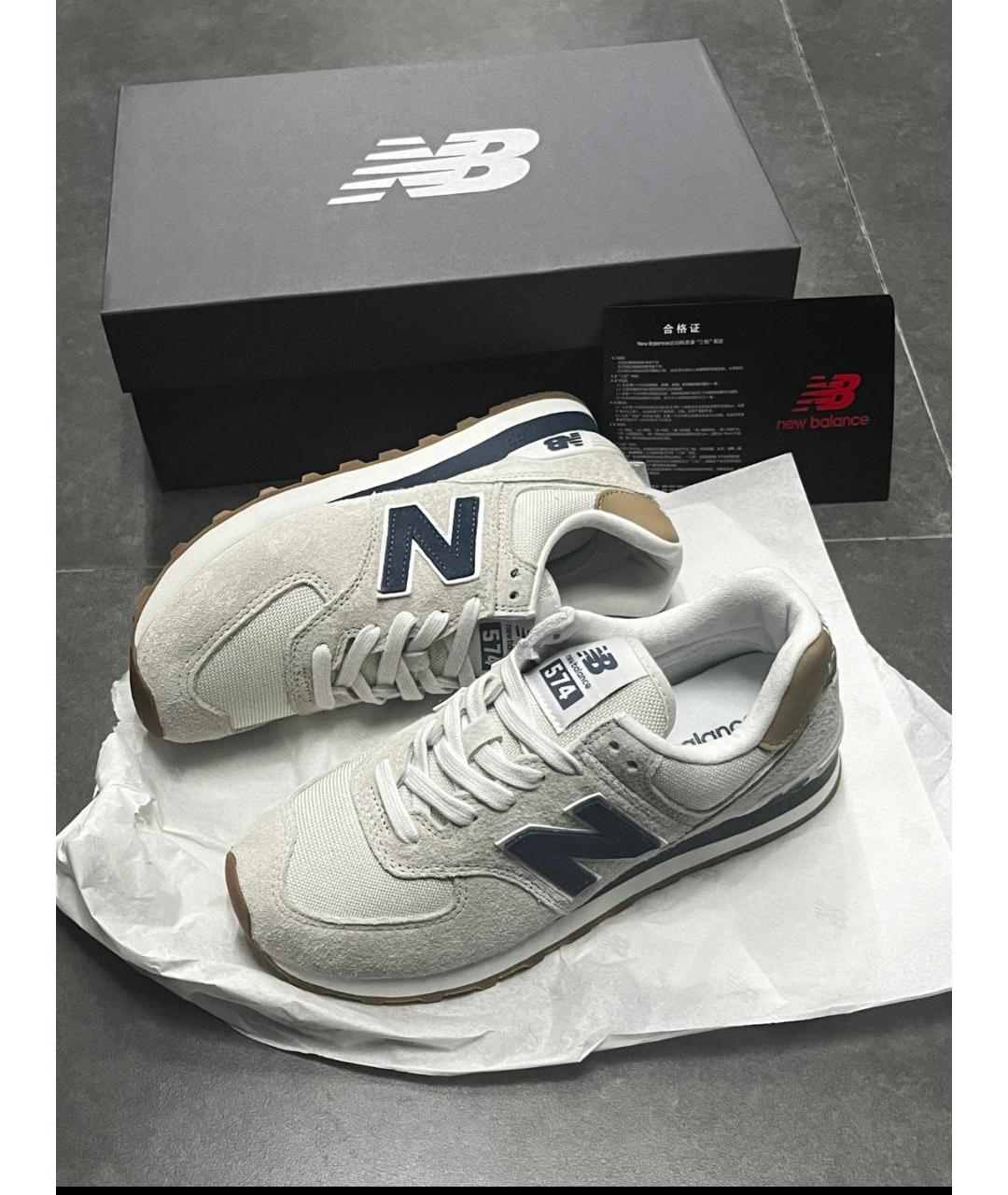 NEW BALANCE Серые низкие кроссовки / кеды, фото 2
