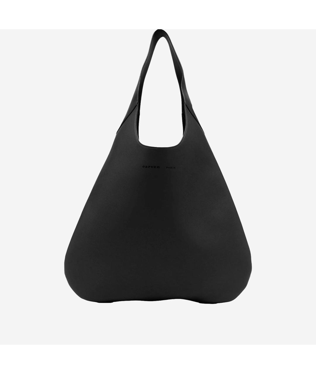 Carven Черная кожаная сумка тоут, фото 3