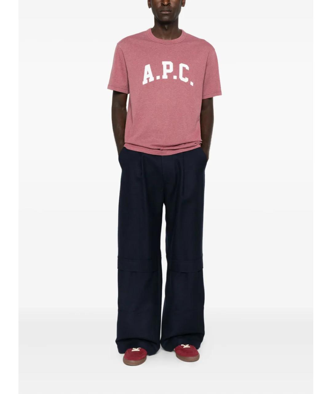 A.P.C. Красная хлопковая футболка, фото 2
