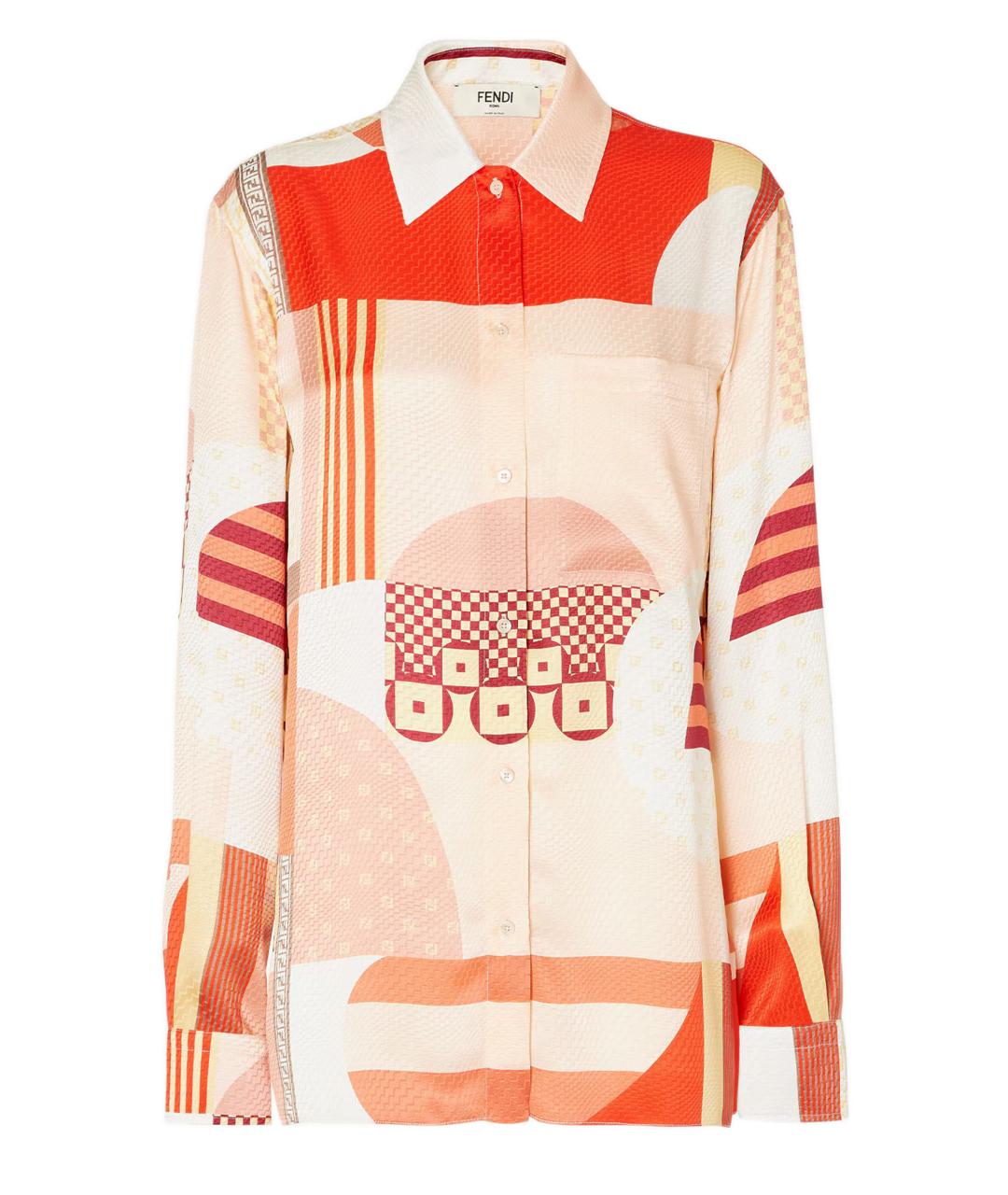 FENDI Мульти шелковая рубашка, фото 1