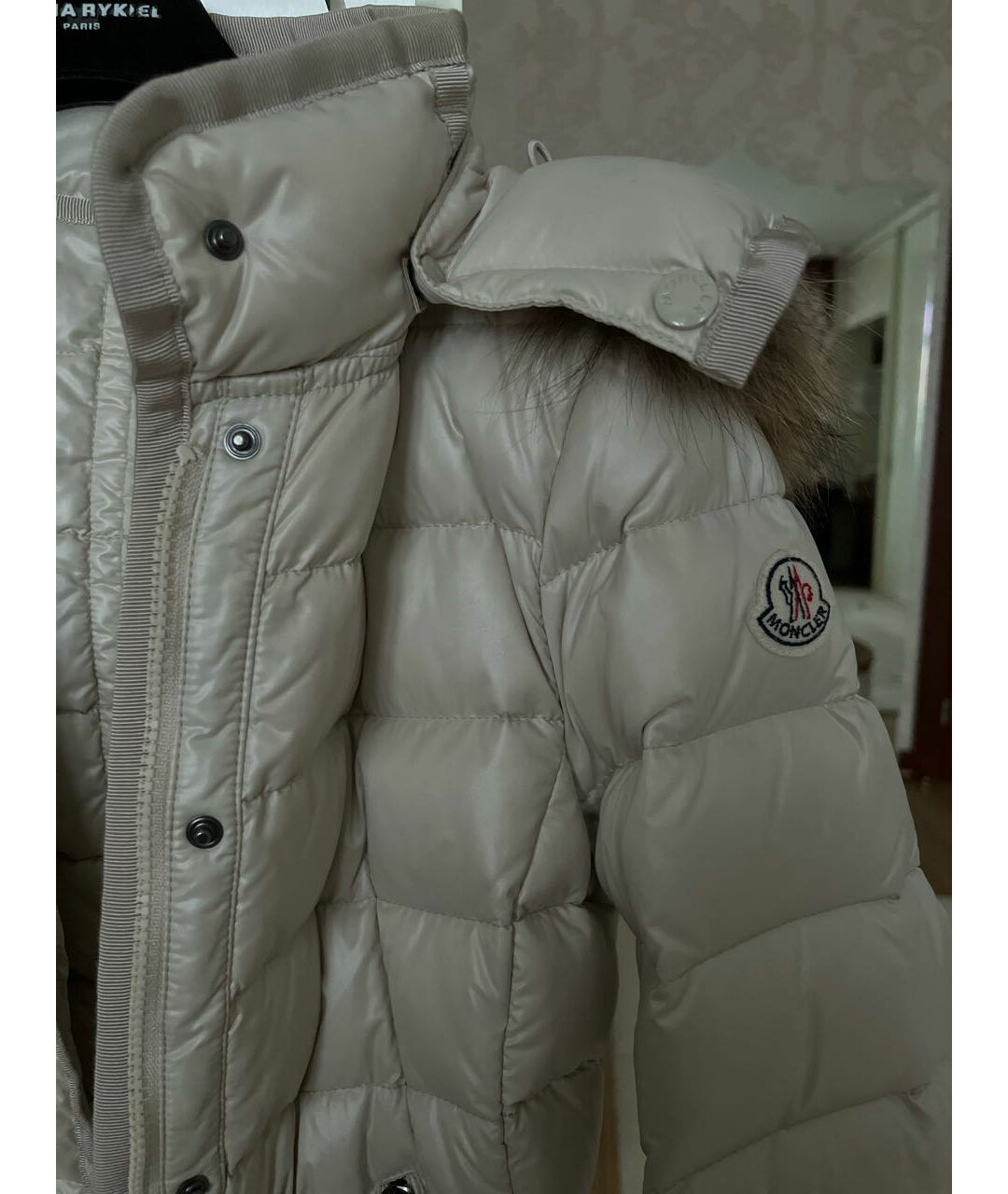 MONCLER Бежевый пуховик, фото 4