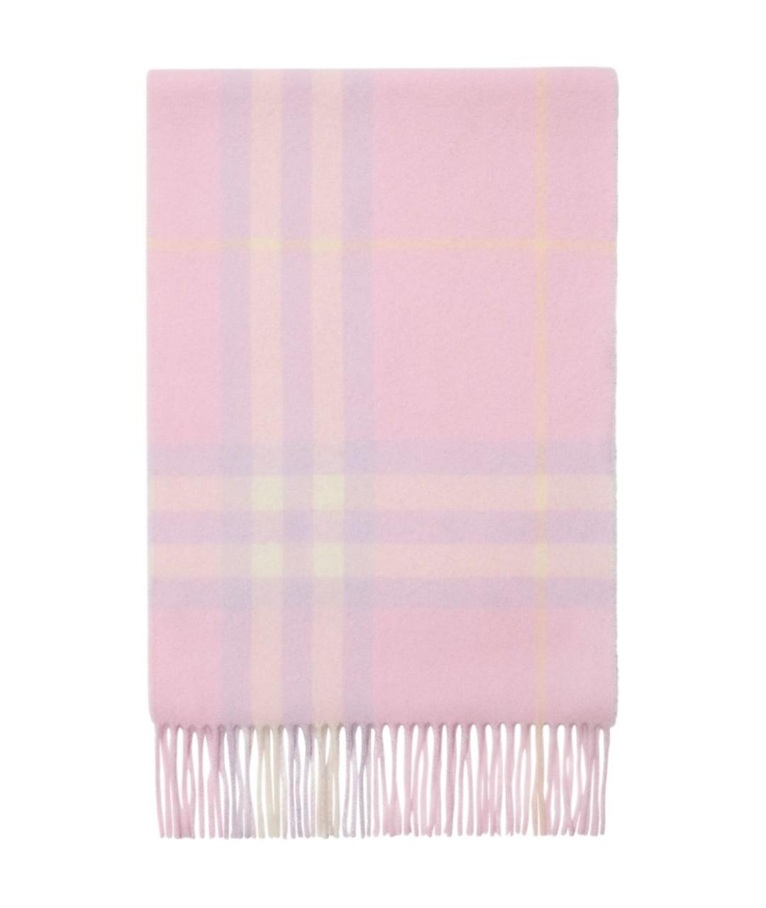 BURBERRY Розовый кашемировый шарф, фото 1