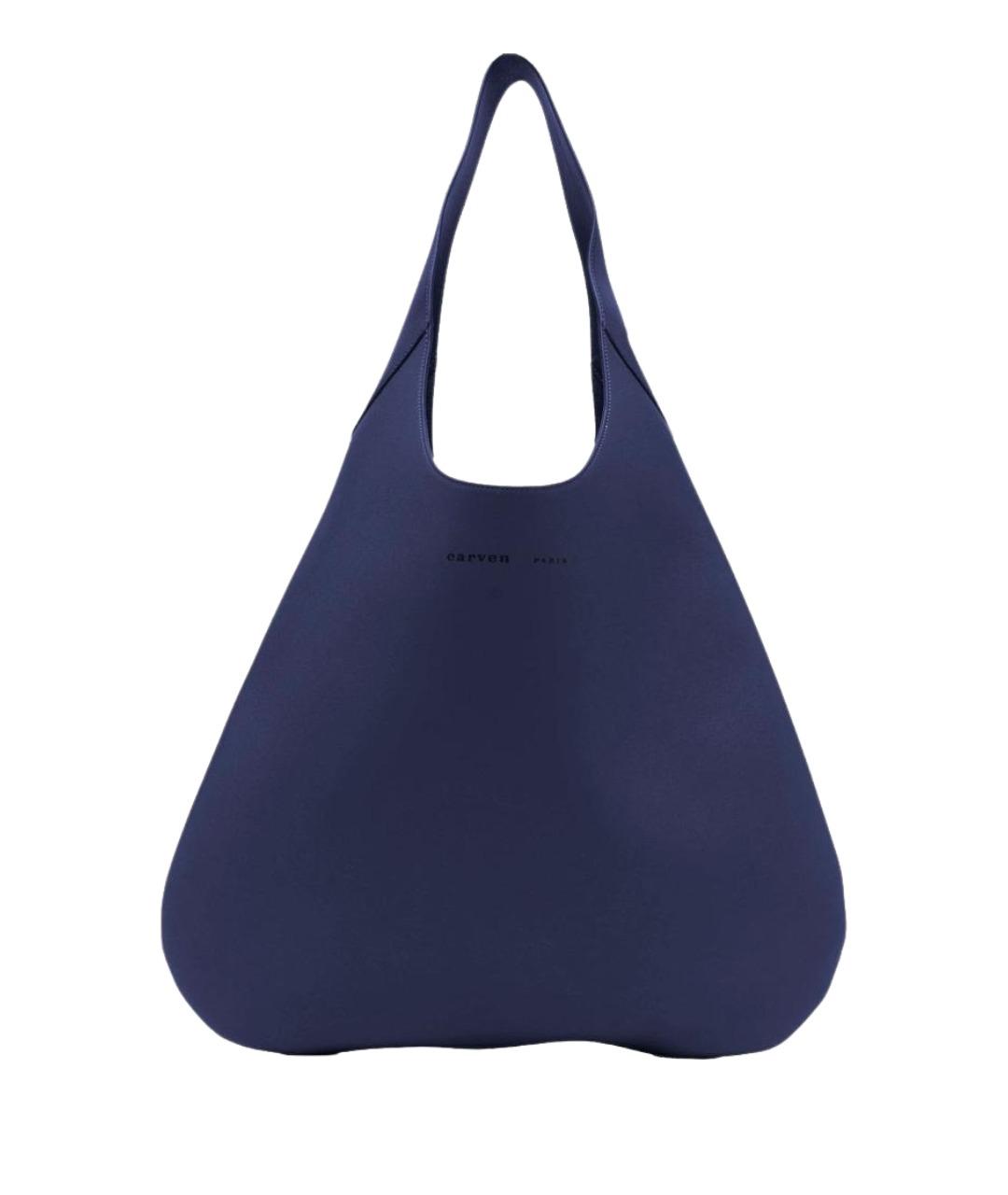Carven Синяя кожаная сумка тоут, фото 1