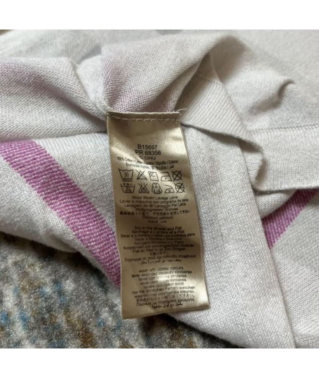 BURBERRY Белый хлопковый кардиган, фото 4