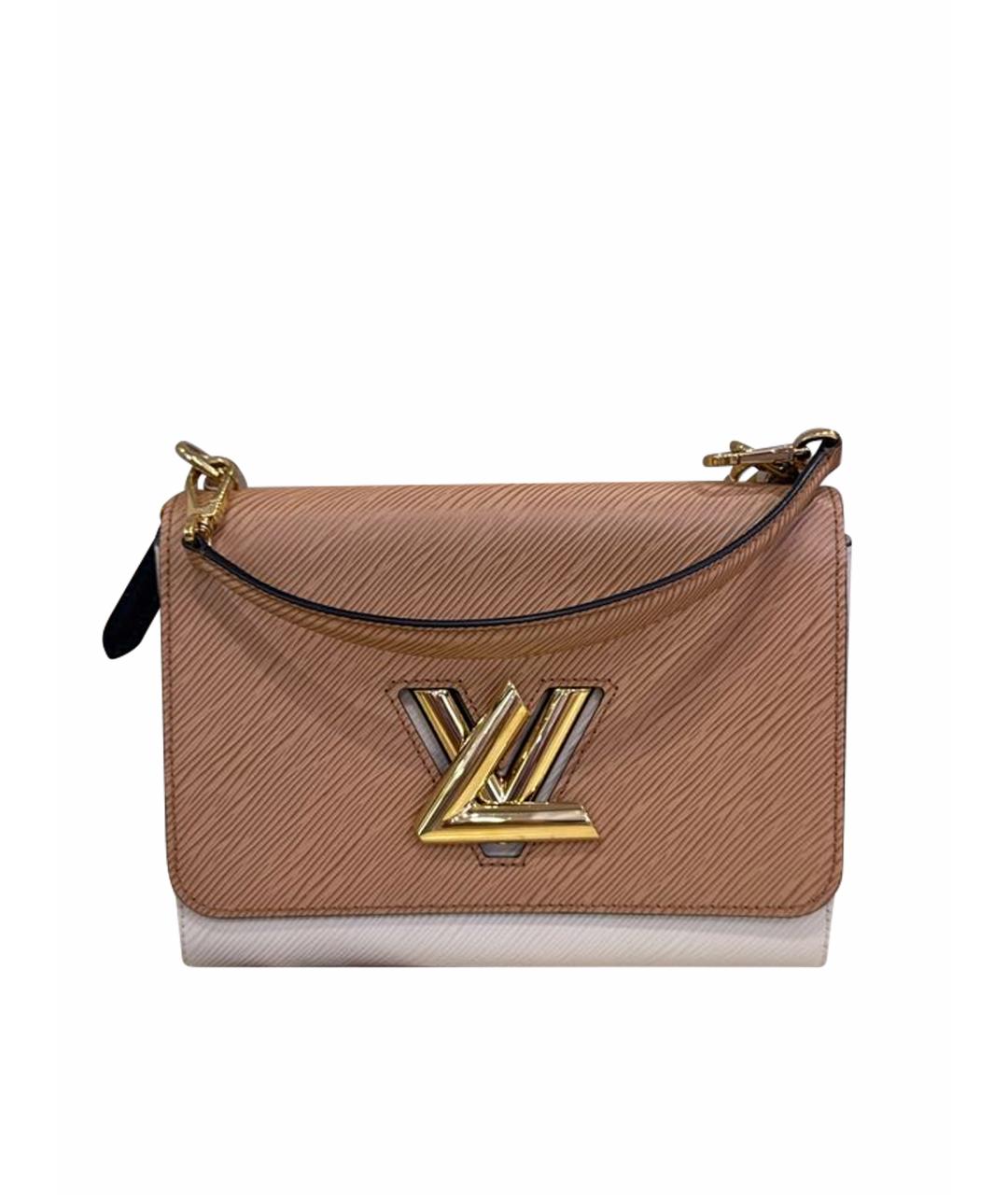 LOUIS VUITTON Бежевая кожаная сумка через плечо, фото 1