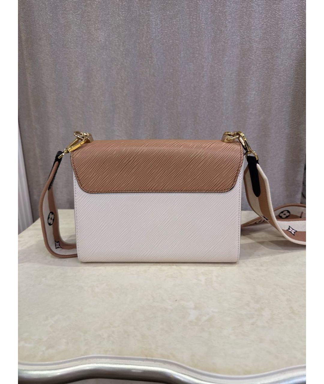 LOUIS VUITTON Бежевая кожаная сумка через плечо, фото 3