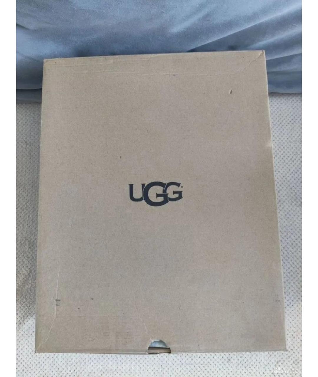 UGG AUSTRALIA Коричневые замшевые сапоги, фото 9