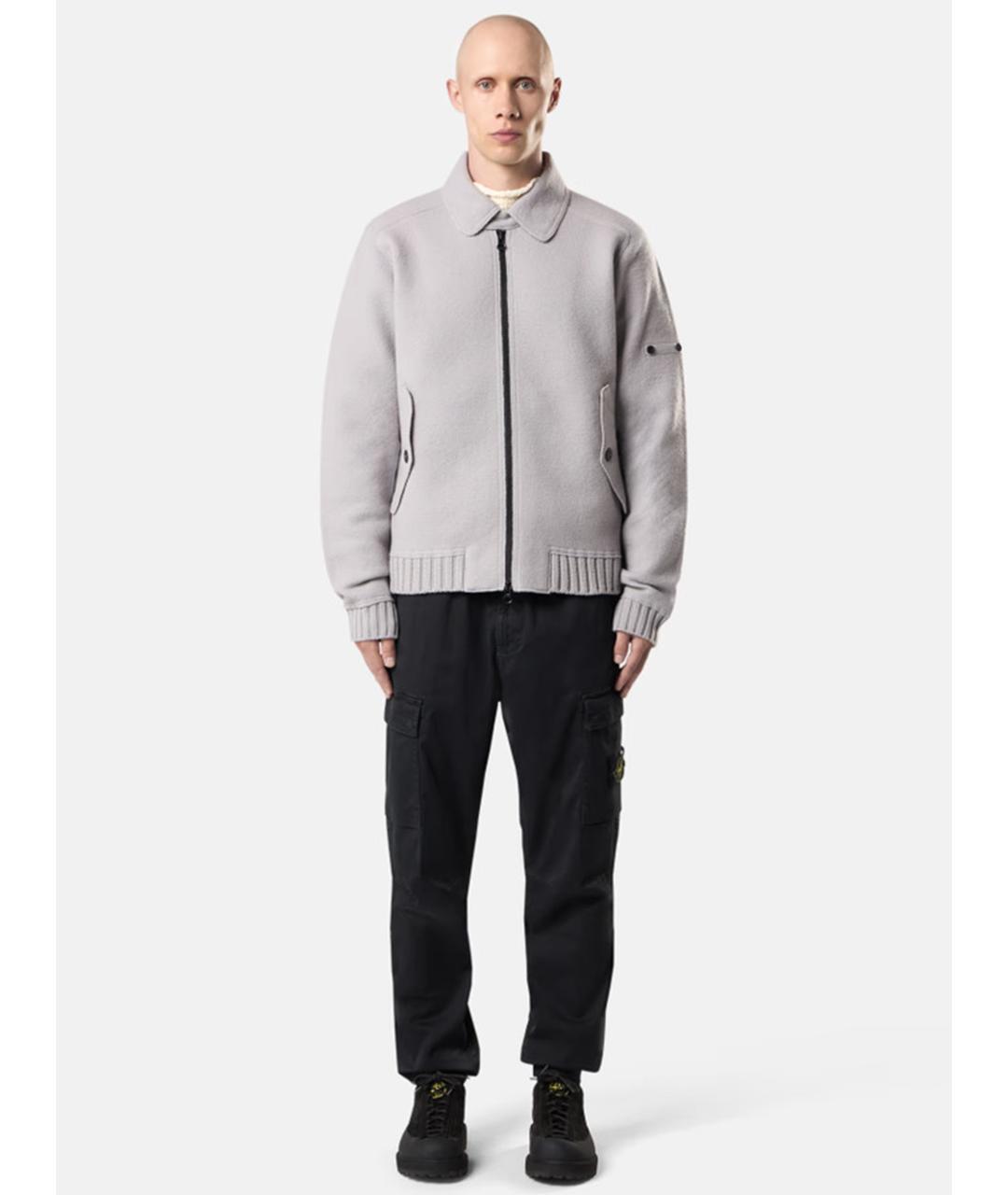 STONE ISLAND Черные хлопковые повседневные брюки, фото 2