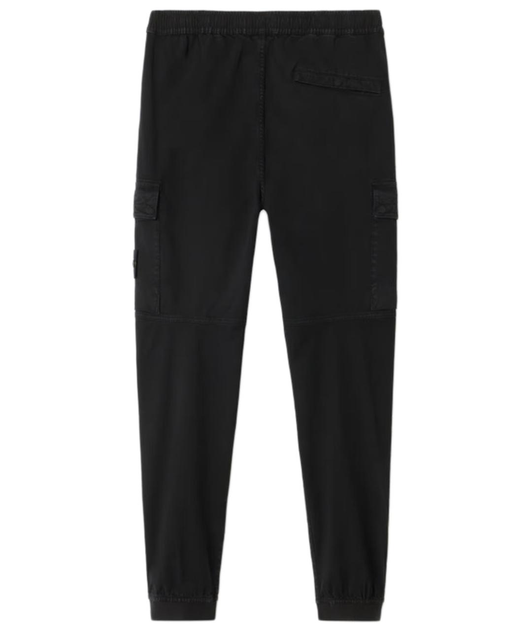 STONE ISLAND Черные хлопковые повседневные брюки, фото 6