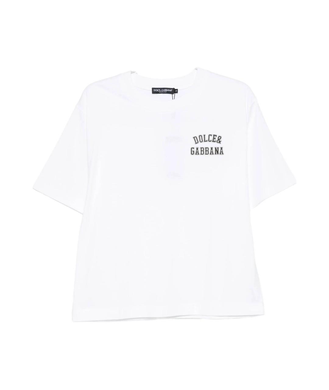 DOLCE&GABBANA Белая хлопковая футболка, фото 1