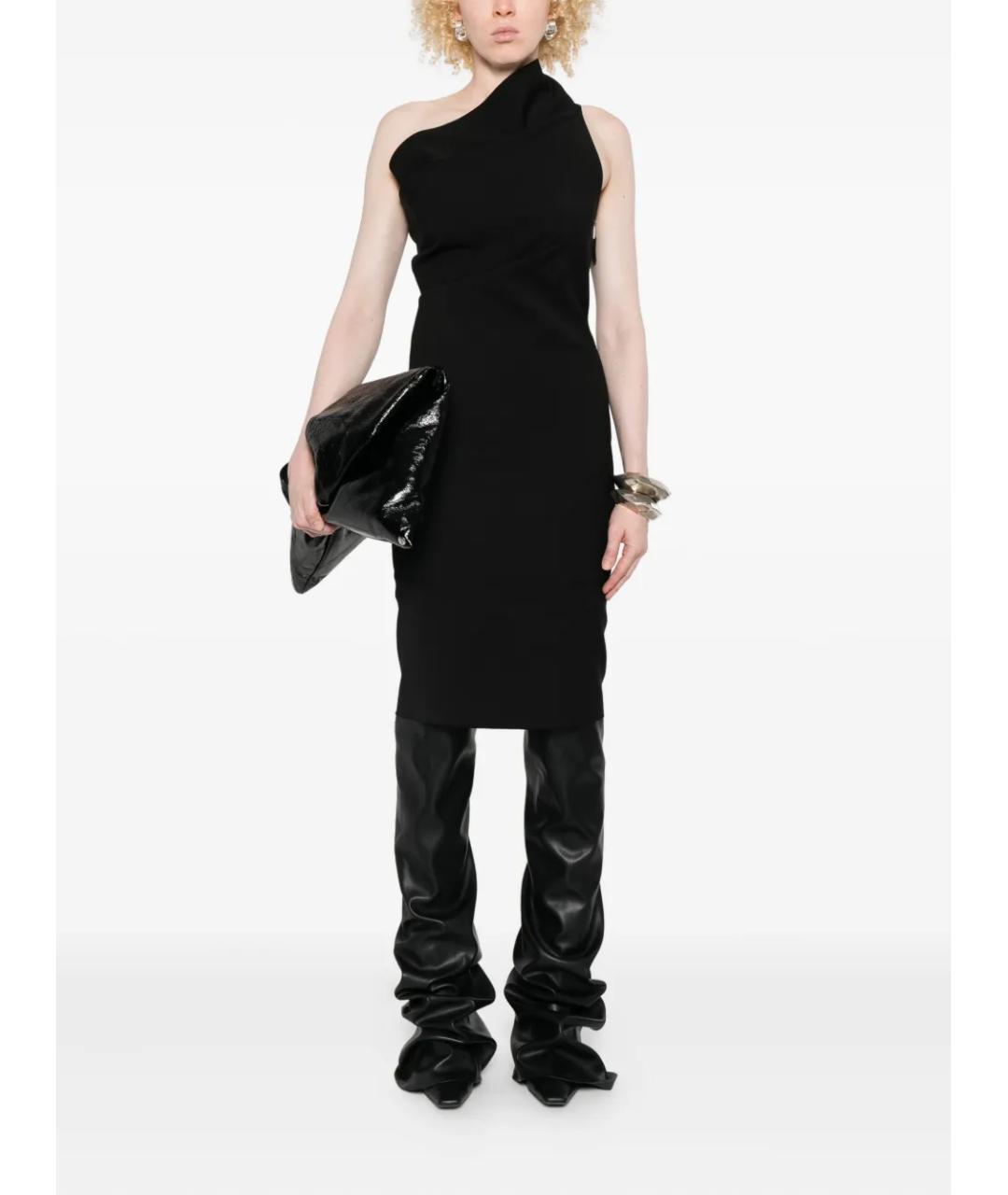 RICK OWENS Черное шерстяное платье, фото 2