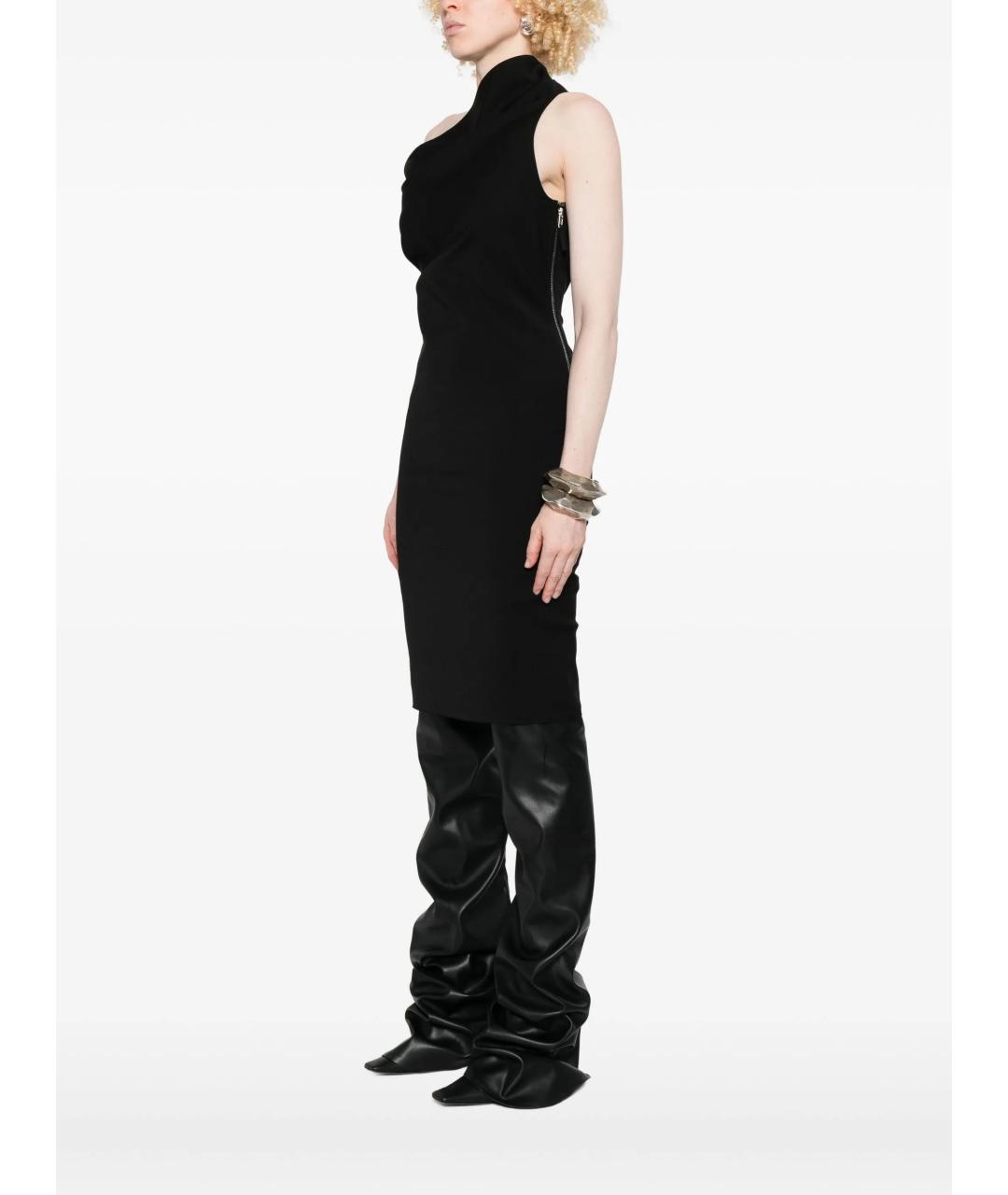 RICK OWENS Черное шерстяное платье, фото 3
