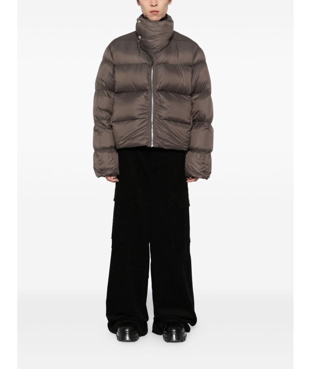 RICK OWENS Коричневый полиамидовый пуховик, фото 2