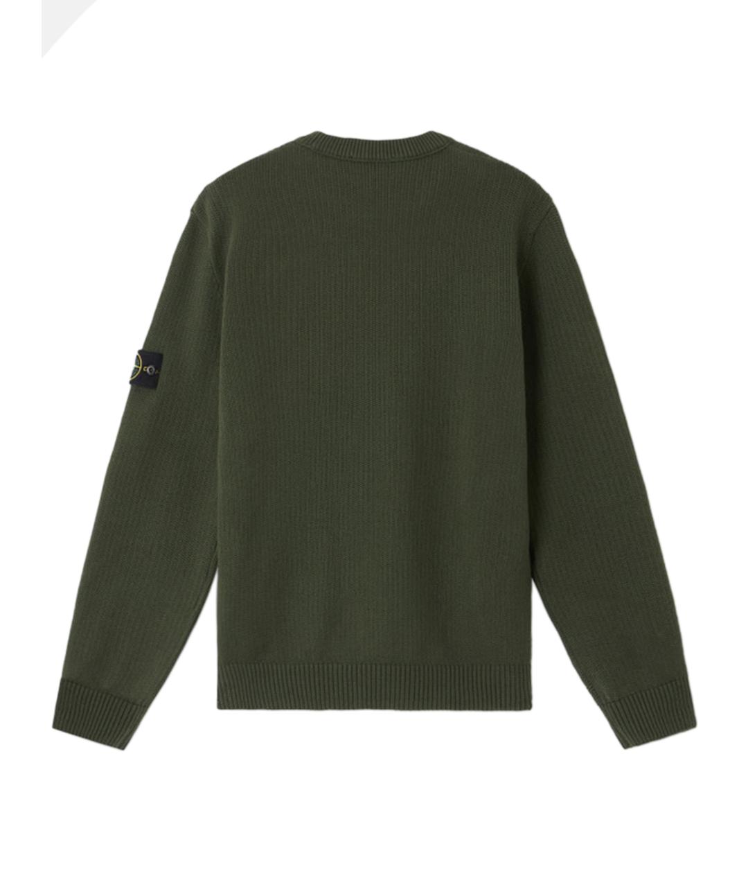STONE ISLAND Зеленый джемпер / свитер, фото 5