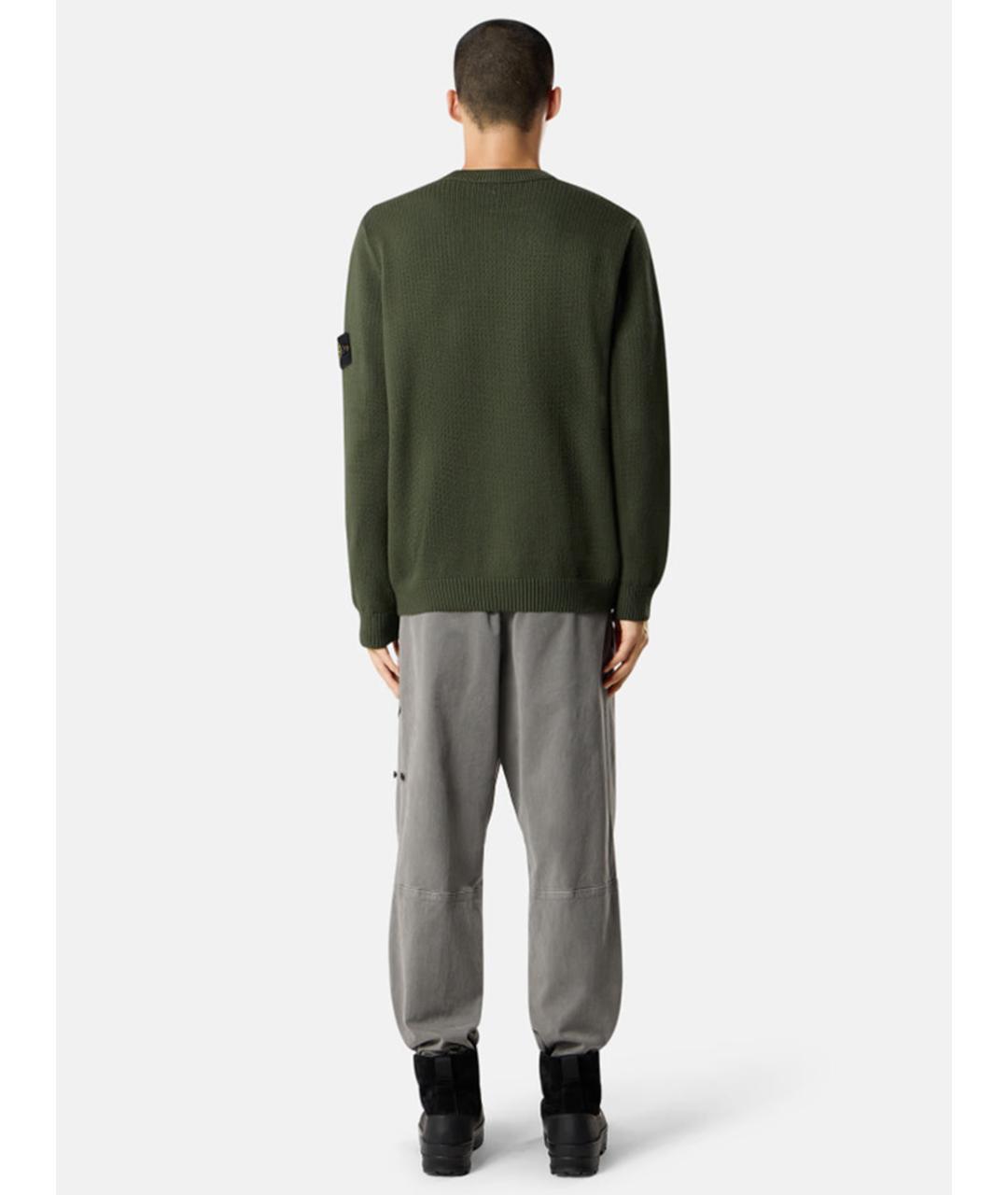STONE ISLAND Зеленый джемпер / свитер, фото 2