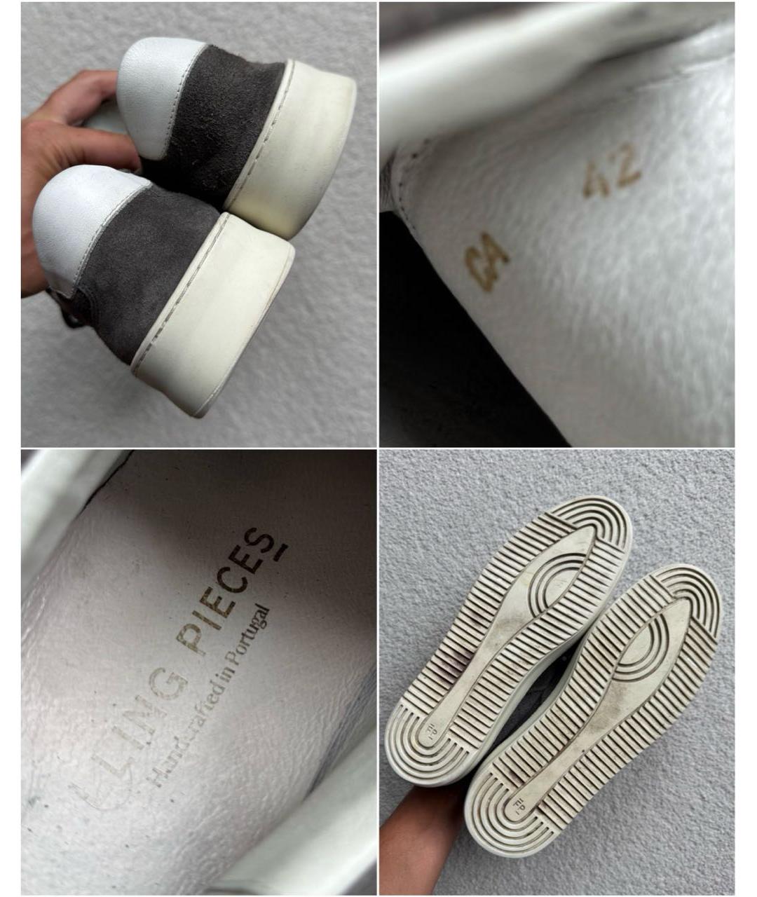 Filling pieces Серые замшевые низкие кроссовки / кеды, фото 5