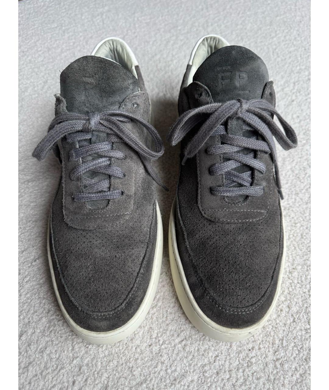 Filling pieces Серые замшевые низкие кроссовки / кеды, фото 2