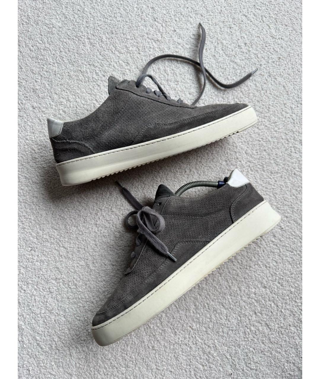 Filling pieces Серые замшевые низкие кроссовки / кеды, фото 4