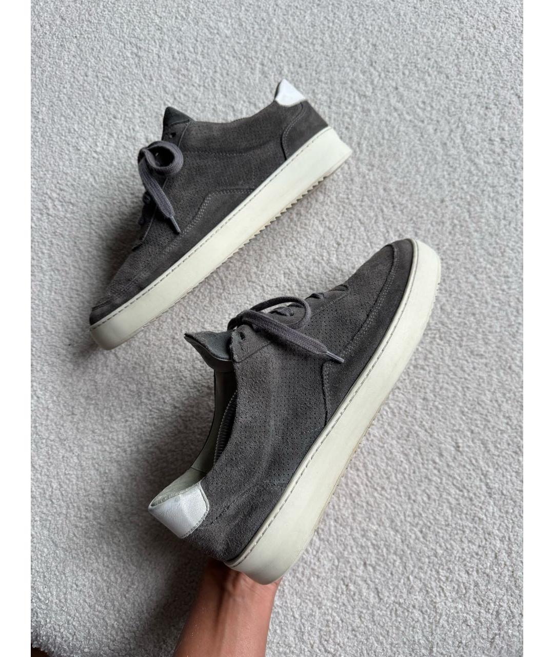 Filling pieces Серые замшевые низкие кроссовки / кеды, фото 7