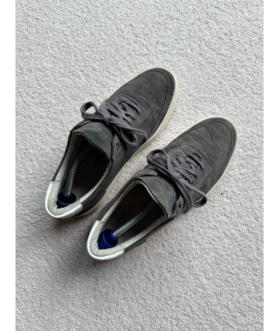 Filling pieces Серые замшевые низкие кроссовки / кеды, фото 8
