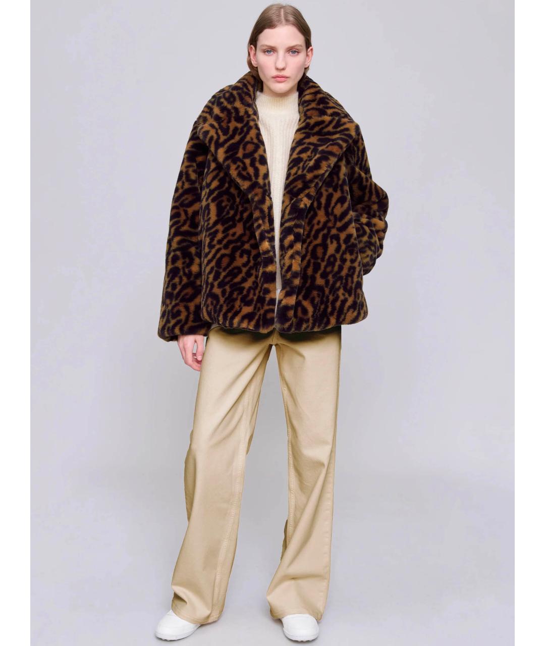A.P.C. Коричневая полиэстеровая дубленка, фото 2