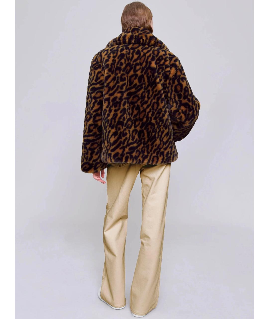 A.P.C. Коричневая полиэстеровая дубленка, фото 3