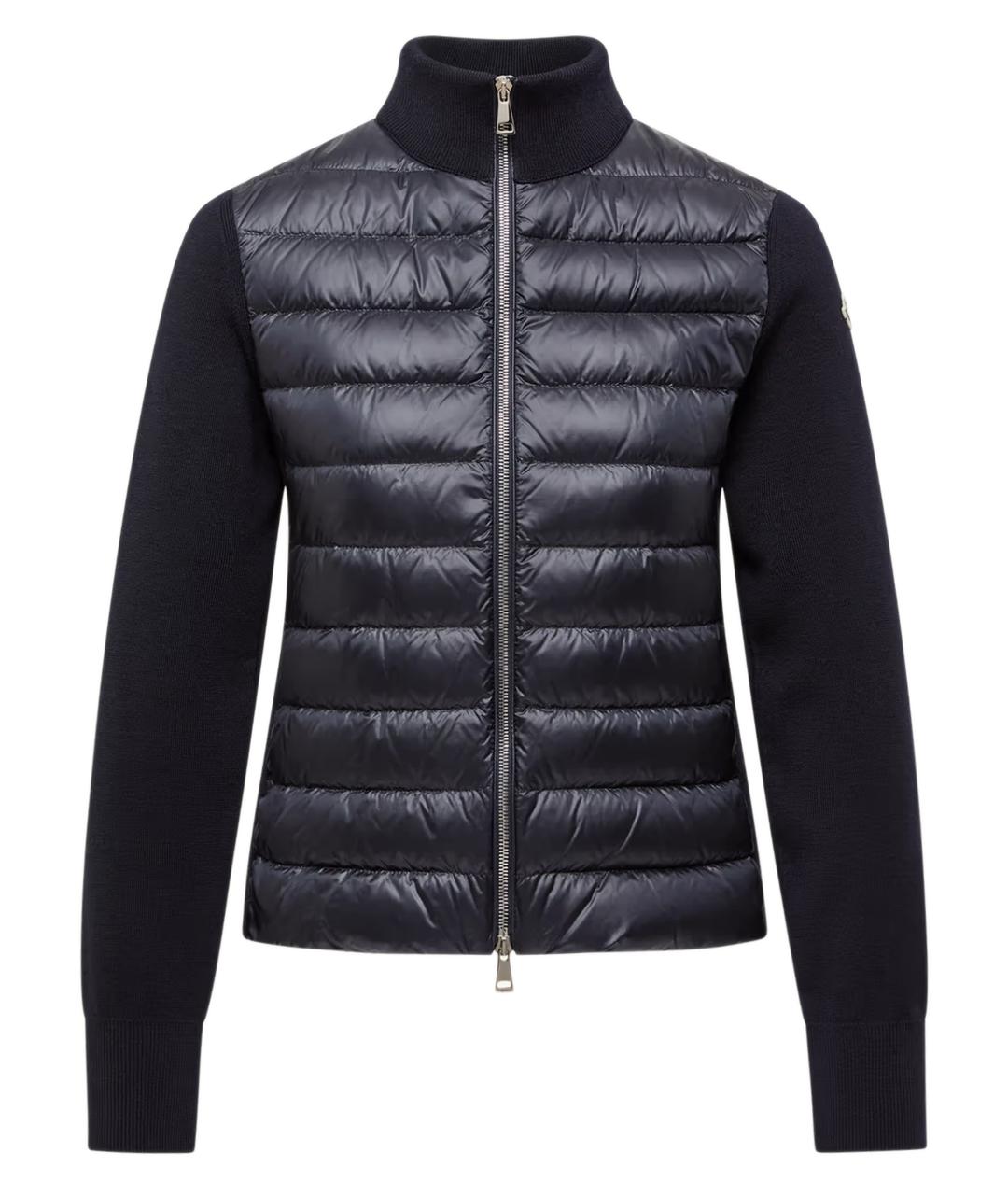MONCLER Темно-синий полиамидовый кардиган, фото 1