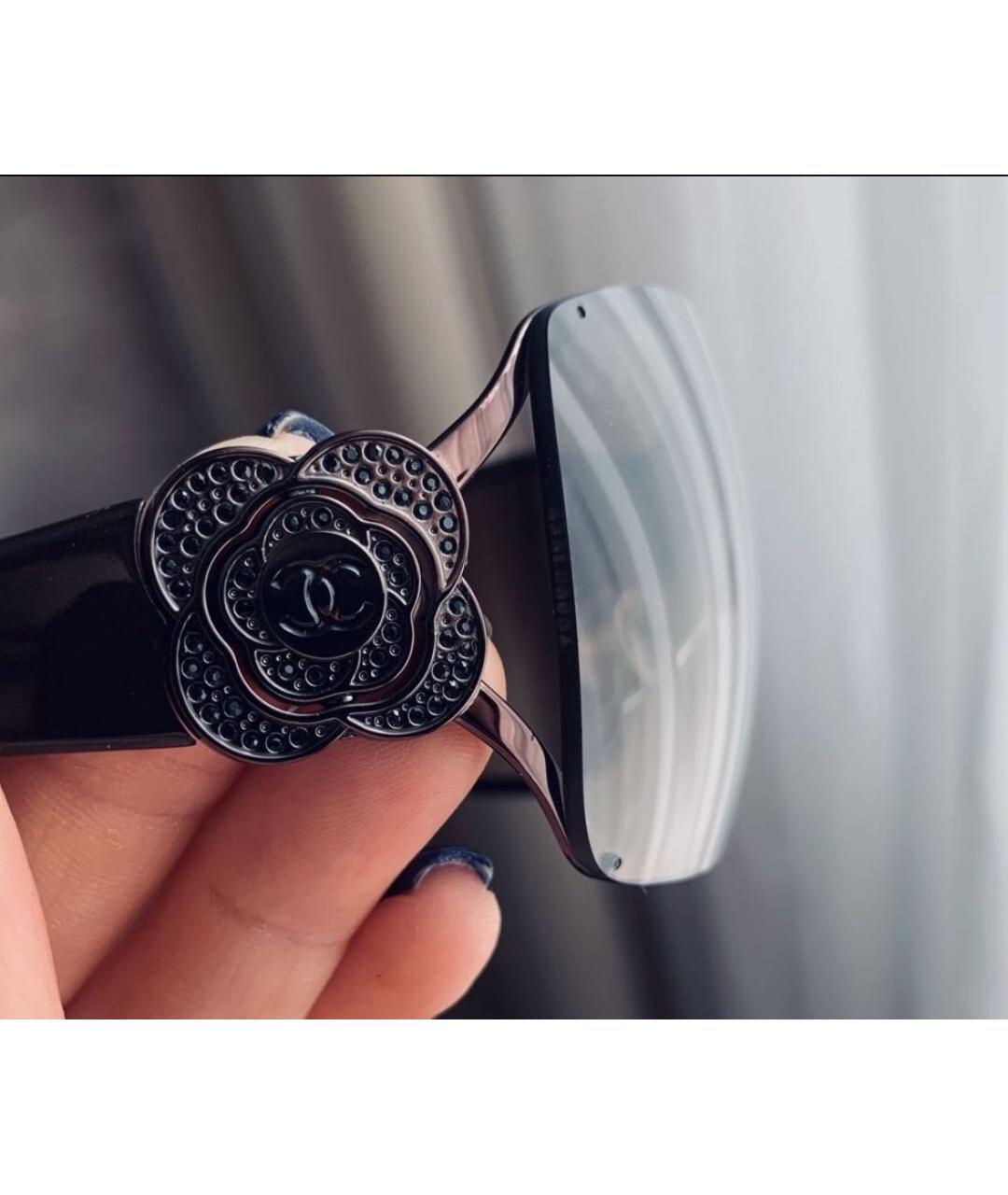 CHANEL Коричневые металлические солнцезащитные очки, фото 3