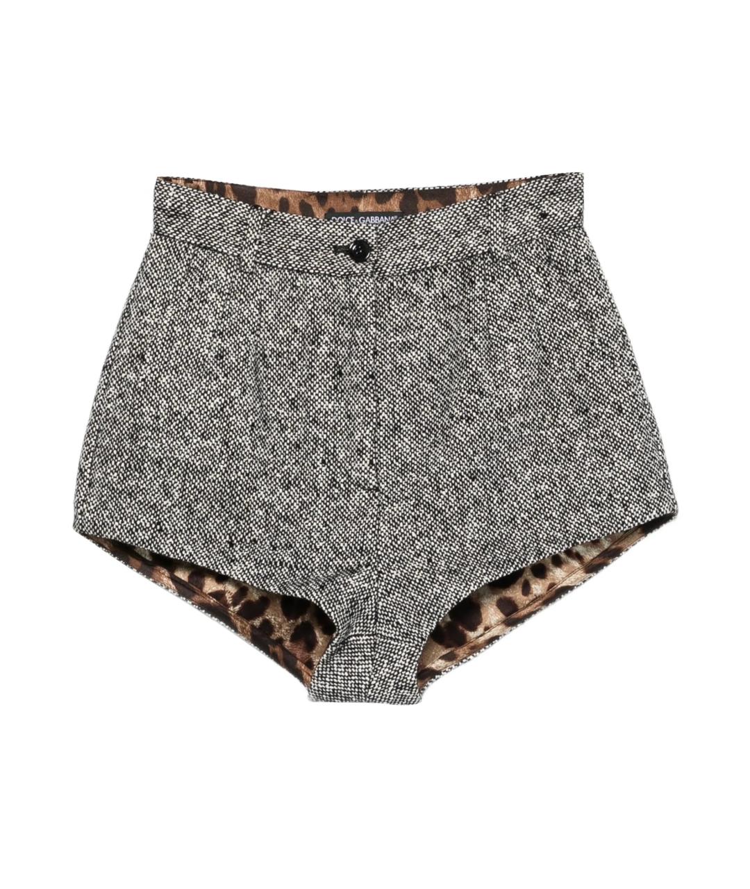 DOLCE&GABBANA Черные шерстяные прямые брюки, фото 1