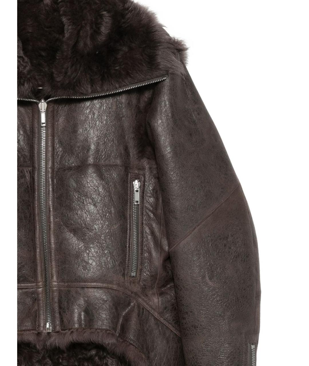 RICK OWENS Коричневая меховая дубленка, фото 3
