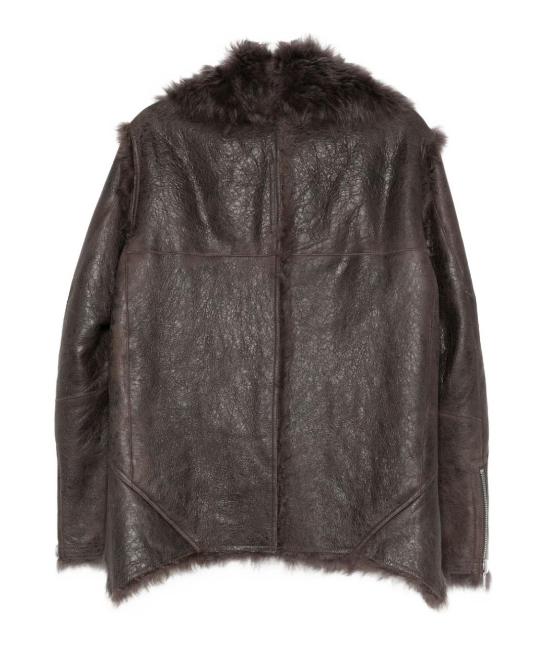 RICK OWENS Коричневая меховая дубленка, фото 2