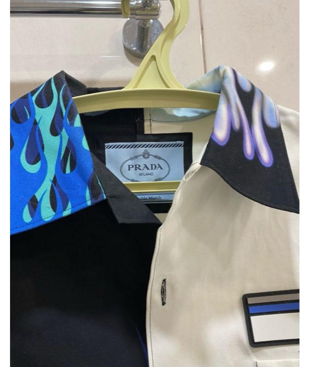 PRADA Мульти хлопковая кэжуал рубашка, фото 3