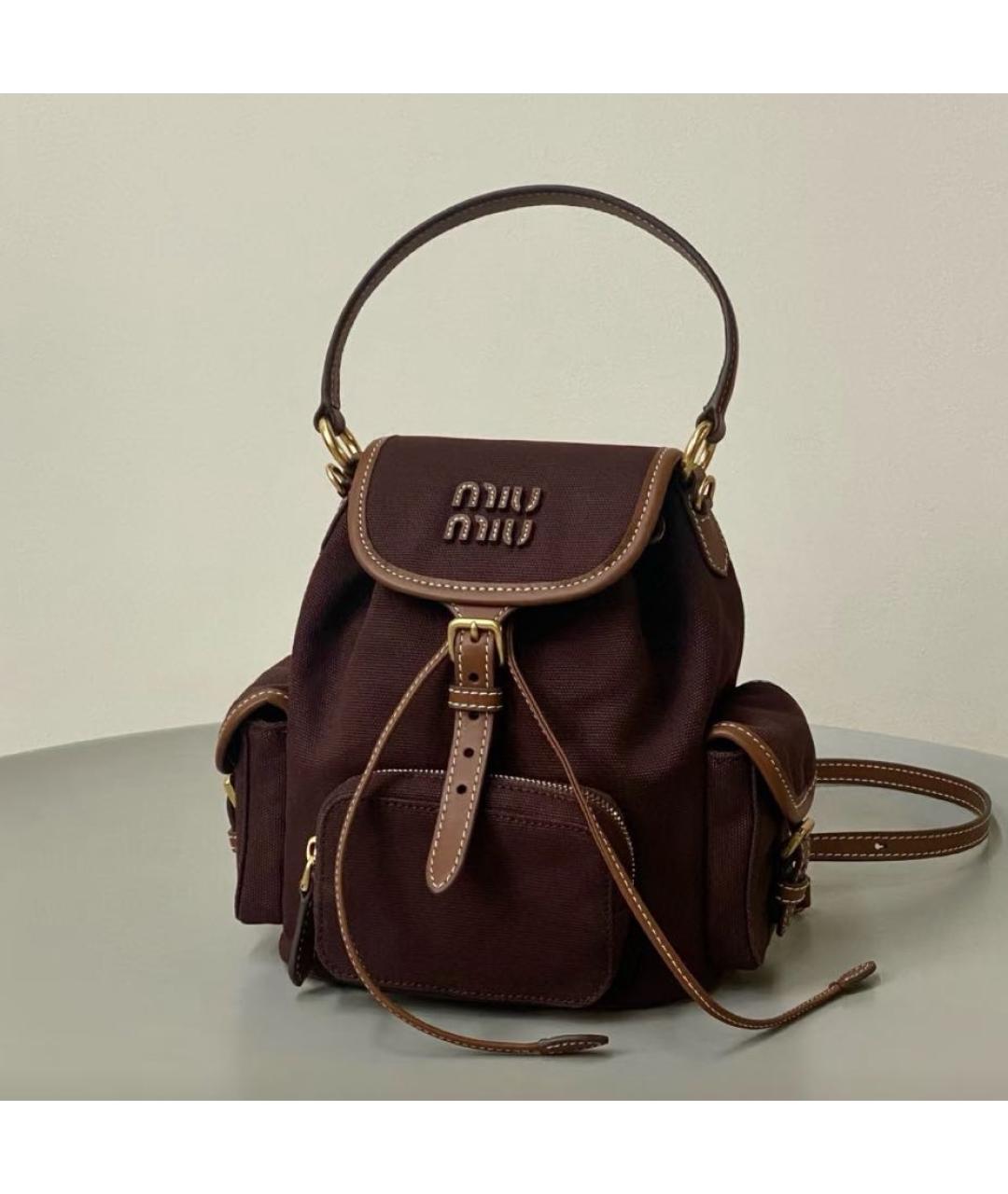 MIU MIU Коричневый рюкзак, фото 2