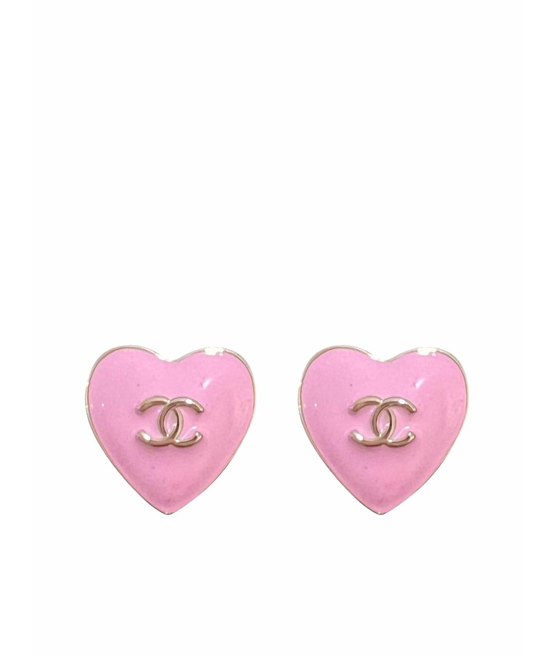 CHANEL Розовые серьги, фото 1