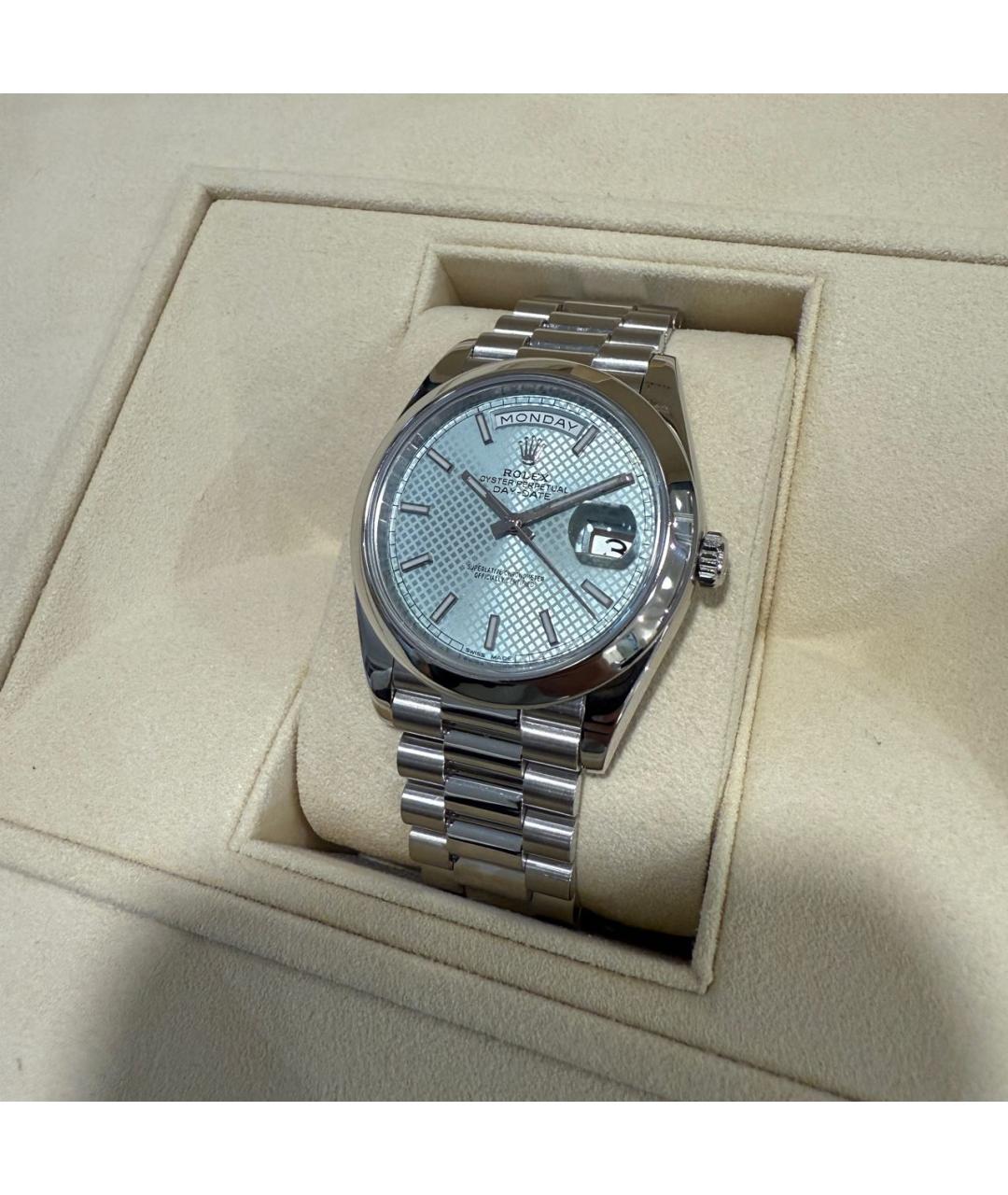 ROLEX Серебряные платиновые часы, фото 2
