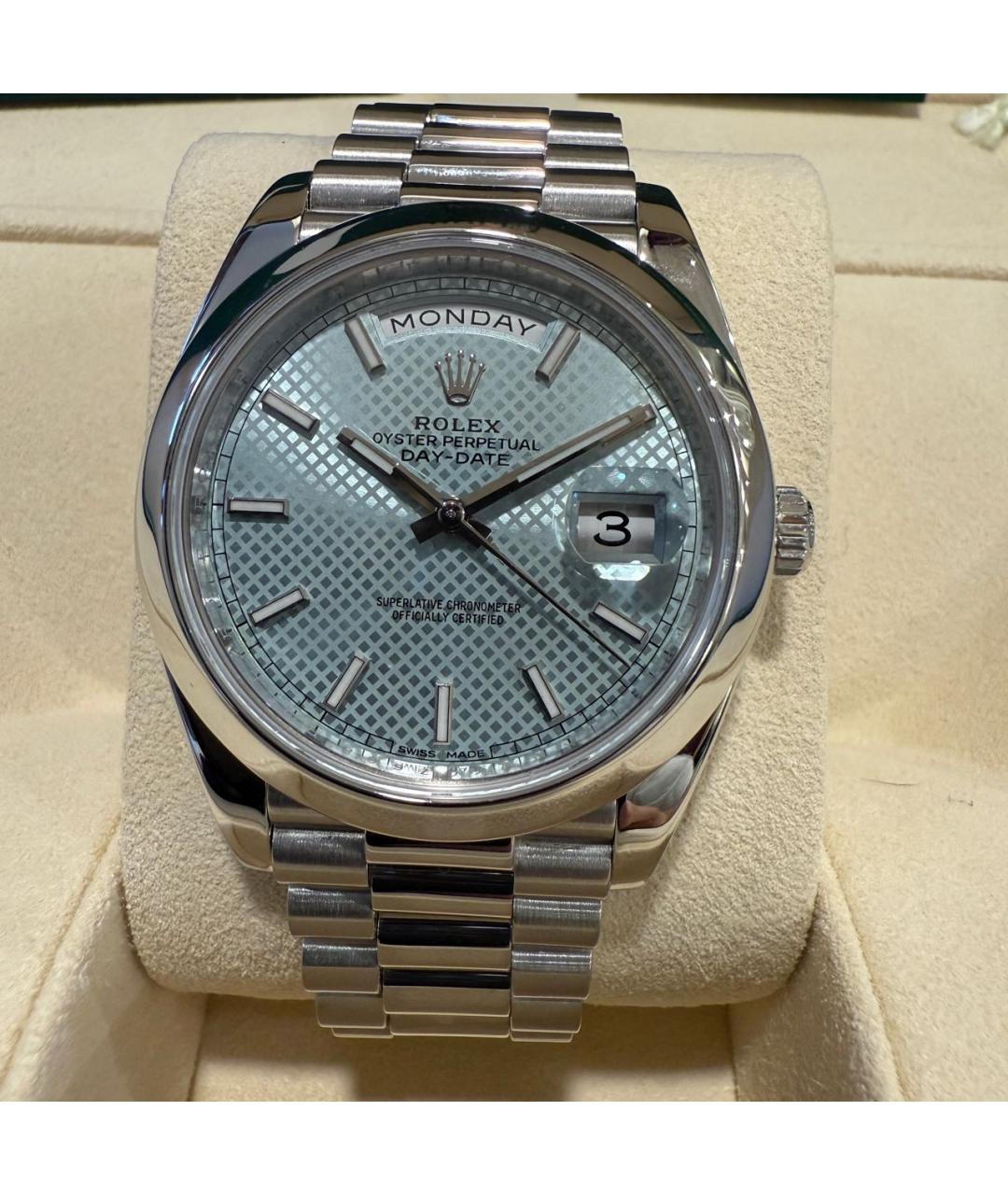 ROLEX Серебряные платиновые часы, фото 5
