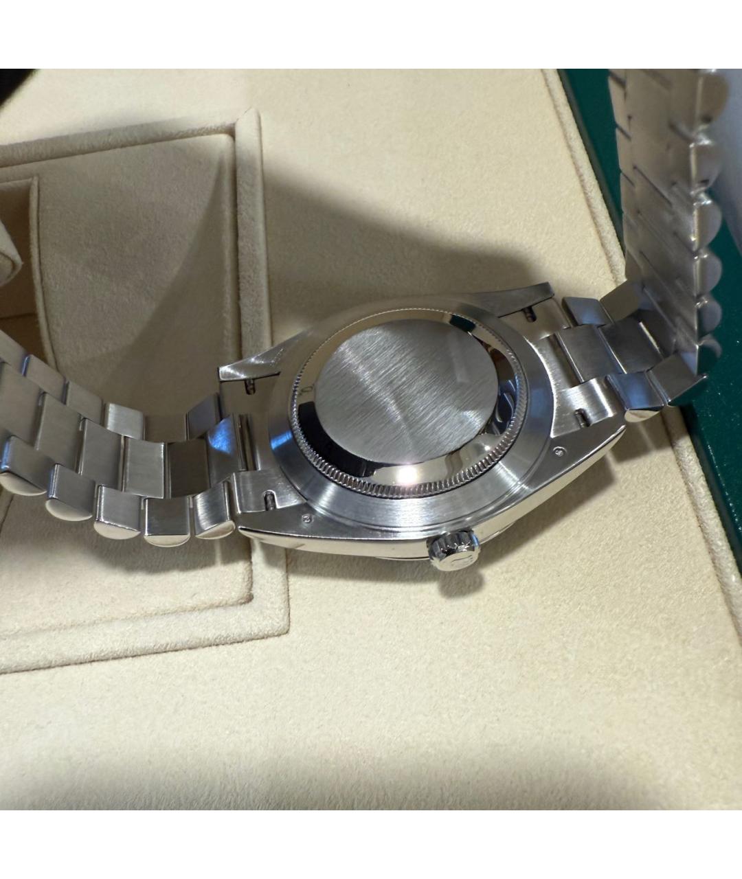 ROLEX Серебряные платиновые часы, фото 7