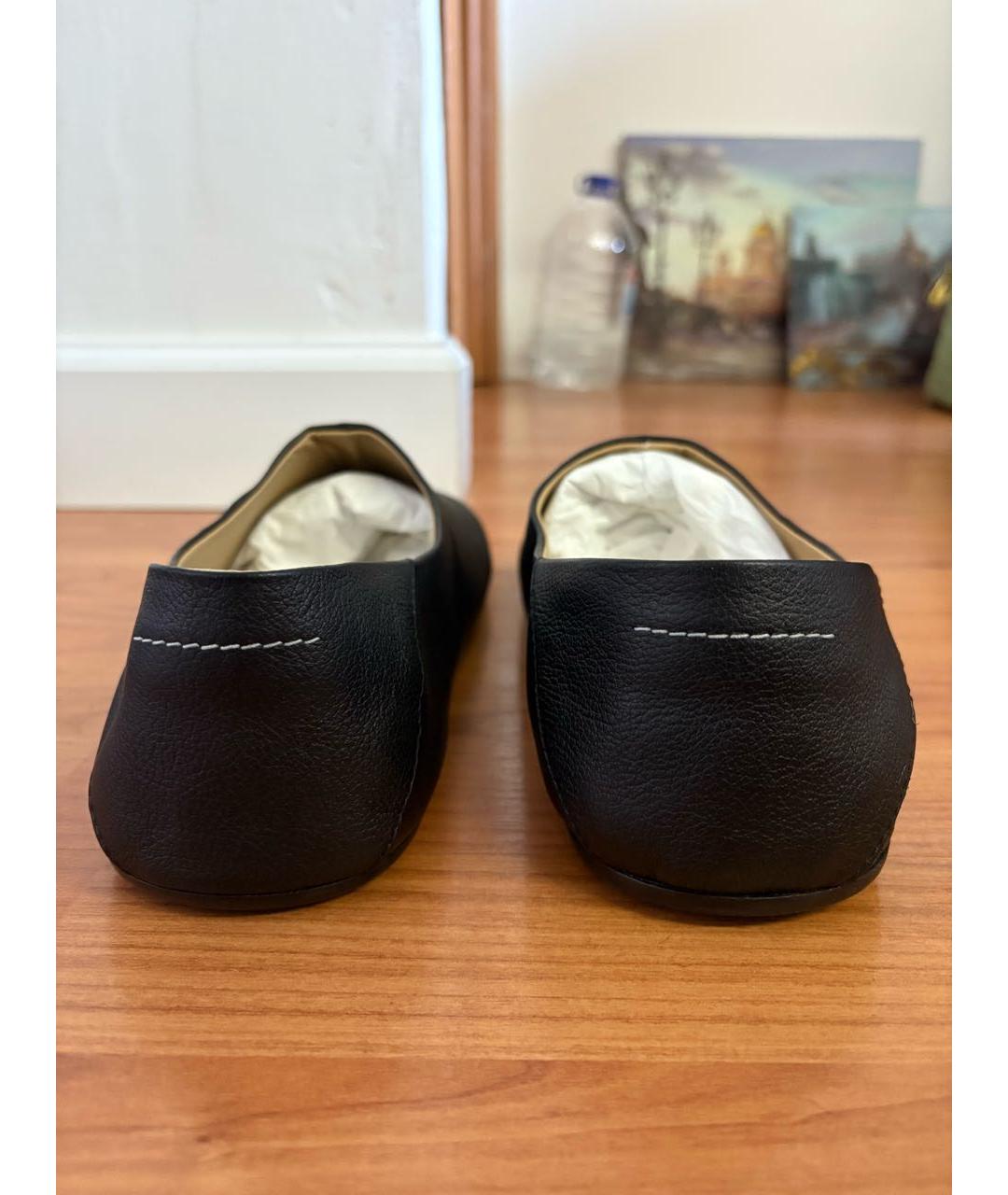 MM6 MAISON MARGIELA Черные кожаные туфли, фото 4